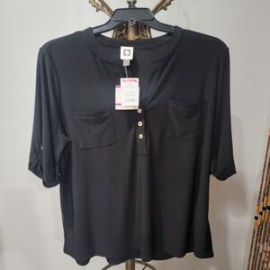 ANNIE KLEIN Black blouse